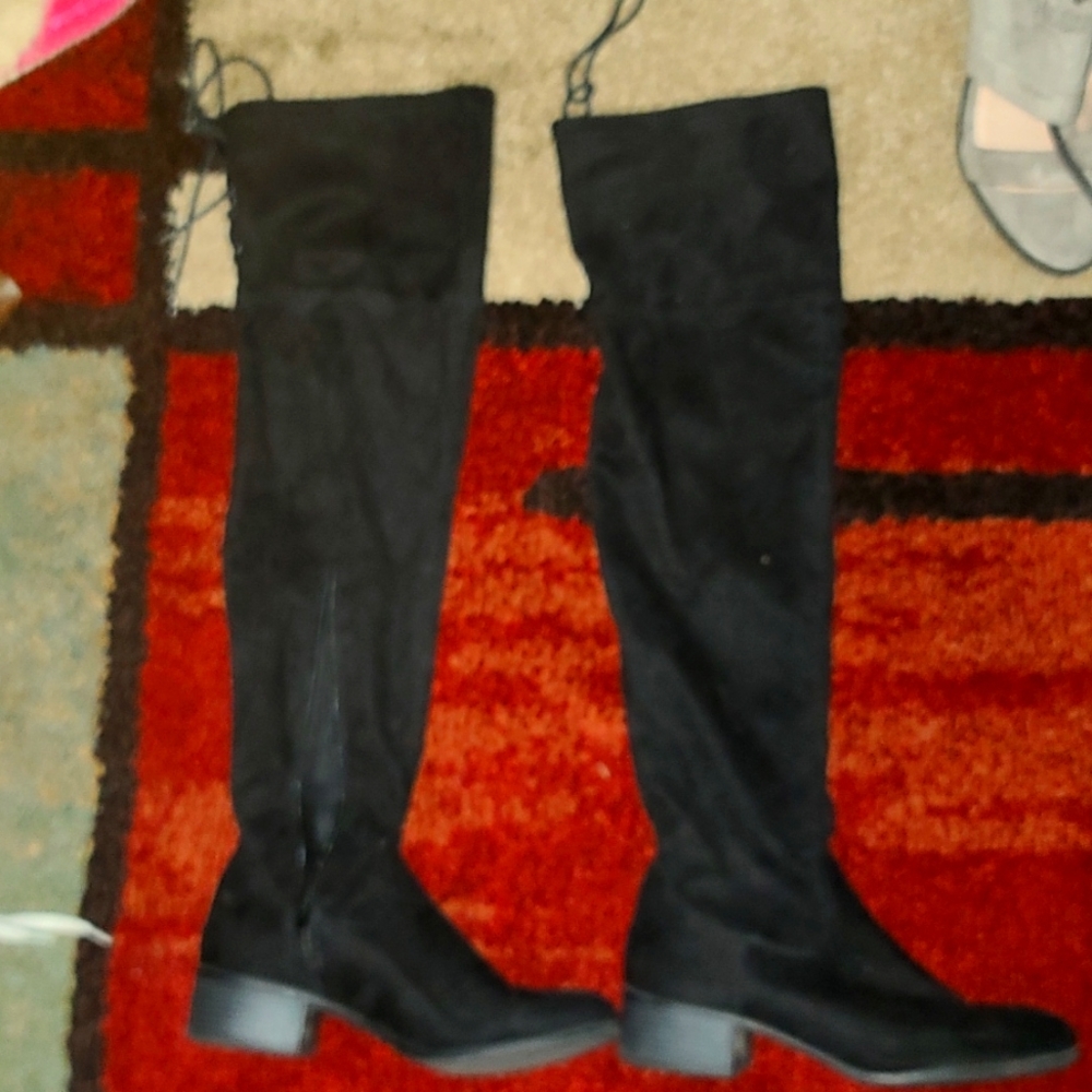 Over knee black boots
